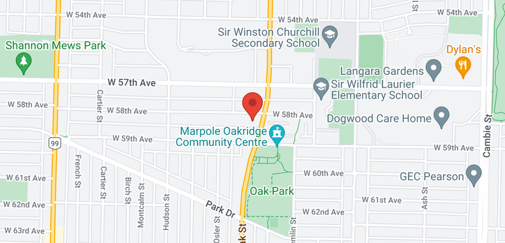 map of 1028 W 58TH AVENUE